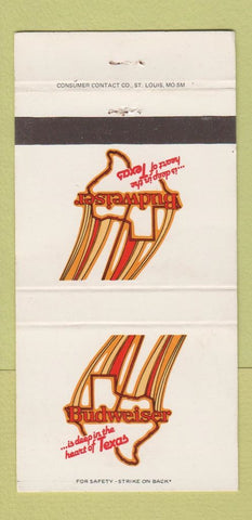 Matchbook Cover - Budweiser Beer Texas TX 30 Strike