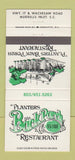 Matchbook Cover - Planters Back Porch Restaurant Murrells Inlet SC 30 Strike