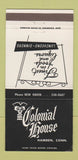 Matchbook Cover - Colonial House Hamden CT 30 Strike
