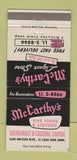 Matchbook Cover - McCarthy's Liquor Store St Louis Park MN 30 Strike