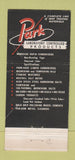 Matchbook Cover - Park Chemical Detroit MI 30 Stick