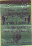 Matchbook Cover - Marine Barracks Quantico VA 40 Strike