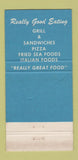 Matchbook Cover - Tobie's Drive In Saco ME 30 Strike