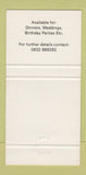 Matchbook Cover - Gibside Arms Hotel Whickham Tyne Wear UK England 30 Strike