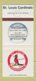 Matchbook Cover St Louis Cardinals Baseball Chrysler Jefferson City MO 30 Strike