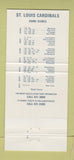 Matchbook Cover St Louis Cardinals Baseball Chrysler Jefferson City MO 30 Strike