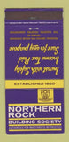 Matchbook Cover - Northern Rock Building Society UK England 30 Strike