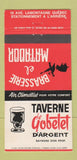 Matchbook Cover - Brasserie el Matador Quebec QC 30 Strike