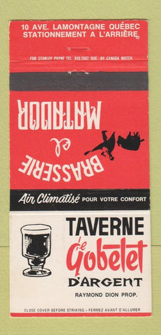 Matchbook Cover - Brasserie el Matador Quebec QC 30 Strike