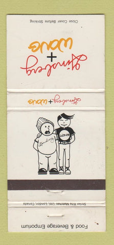 Matchbook Cover - Ginsberg & Wong  Toronto ON WEAR 30 Strike