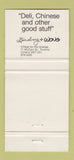 Matchbook Cover - Ginsberg & Wong  Toronto ON WEAR 30 Strike