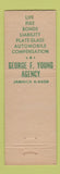 Matchbook Cover - George Young Insurance Jamaica NY feature