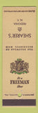 Matchbook Cover - Freeman Men's Shoes Shearer's Fredonia NY