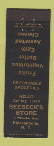 Matchbook Cover - Seebeck's Store Pleasantville NY