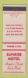 Matchbook Cover - Sunrise Motel Niagara Falls NY
