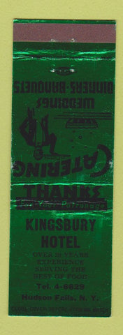 Matchbook Cover - Kingsbury Hotel Hudson Falls NY