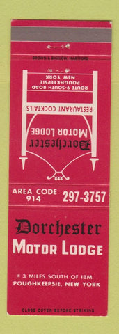 Matchbook Cover - Dorchester Motor Lodge Poughkeepsie NY