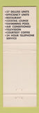 Matchbook Cover - Dorchester Motor Lodge Poughkeepsie NY