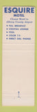Matchbook Cover - Esquire Motel Latham NY