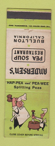 Matchbook Cover - Andersen's Pea Soup Restaurant Buellton CA WEAR