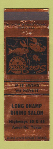 Matchbook Cover - Long Champ Dining Saloon Amarillo TX Route 66 WEAR