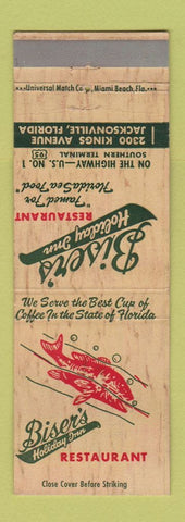 Matchbook Cover - Biser's Holiday Inn Restaurant Jacksonville FL