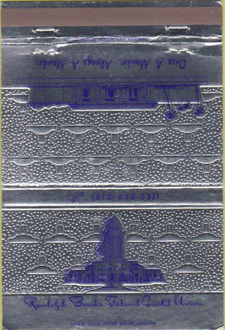 Matchbook Cover - Brooks Federal Credit Union San Antonio TX 40 Strike