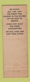 Matchbook Cover - Fishermens Wharf Venice FL WEAR
