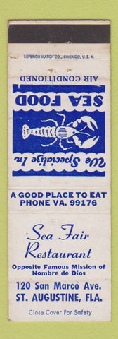 Matchbook Cover - Sea Fair Restaurant St Augustine FL