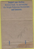 Matchbook Cover - US Air Forces Air Materiel Command Dayton OH WORN 40 Strike