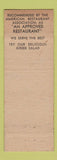 Matchbook Cover - Central Restaurant Ocala FL