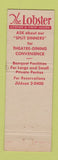 Matchbook Cover - Lobster Restaurant New York City