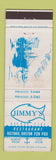 Matchbook Cover - Jimmy's Restaurant Boston MA