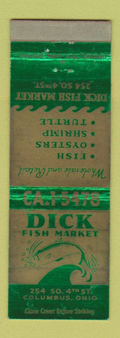 Matchbook Cover - Dick Fish Market Columbus OH WEAR