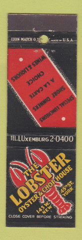 Matchbook Cover - Lobster Oyster Chop House New York City