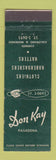 Matchbook Cover - Don Kay Men's Clothes Pasadena CA