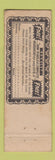 Matchbook Cover - Westhinghouse Sewing Machine  WORN