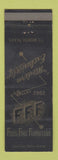 Matchbook Cover - Foss Fine Furniture Fort Worth TX WORN