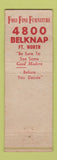 Matchbook Cover - Foss Fine Furniture Fort Worth TX WORN