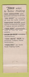 Matchbook Cover - Taco's Heating Heaters Providence RI