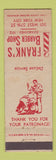 Matchbook Cover - Frank's Barber Shop New York City