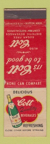 Matchbook Cover - Cott Beverages Soda