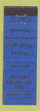 Matchbook Cover - Crystal Lake Cave Dubuque IA