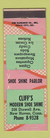 Matchbook Cover - Cliff's Modern Shoe Shine New Haven CT