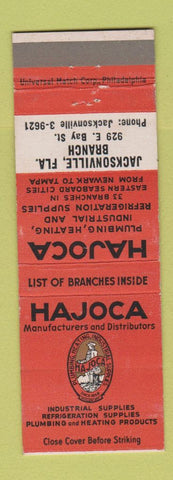 Matchbook Cover - Hajoca Plumbing Heating Supply Jacksonville FL