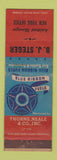 Matchbook Cover - Blue Ribbon Fules BJ Steger New York City WEAR