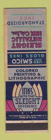 Matchbook Cover - Sleight Metallic Ink  Philadelphia NYC Boston Chicago