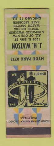 Matchbook Cover - JH Watson Jewelry Chicago IL