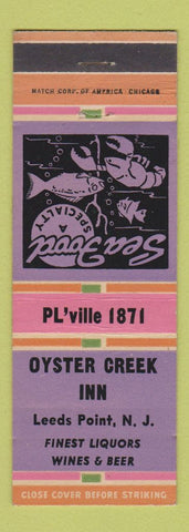 Matchbook Cover - Oyster Creek Inn Leeds Point NJ