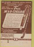 Matchbook Cover - Fitzsimons General Hospital US Army Denver CO 40 Strike